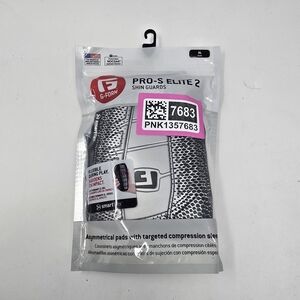 G-FORM Pro-S Elite 2 Adult XL Shinguards Shin Protectors Black Silver
